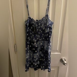 𝅺BLUE tye dye star romper! Super cute, still has tags! Bella tweed brand!